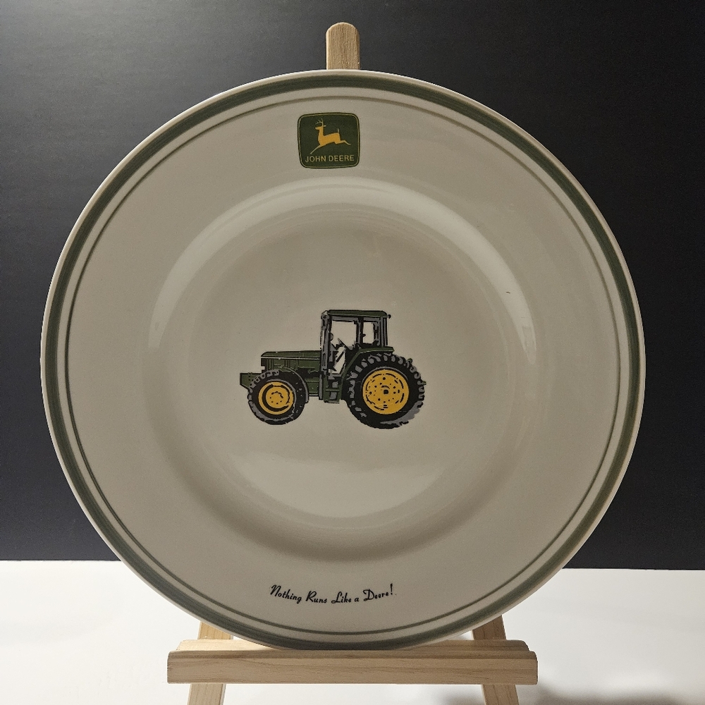 11" Gibson Licensed John Deere Dinner Plate ~ Nothing Runs Like a Deere